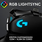 Mouse Gamer Logitech G502 HERO com RGB LIGHTSYNC, Ajustes de Peso, 11 Botões Programáveis, Sensor HERO 25K - 910-005550