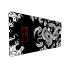 Mouse Pad Gamer Speed Criarte Dragão Chinês Japonês, Desk Pad Profissional Premium, Com Borda Costurada 60x30