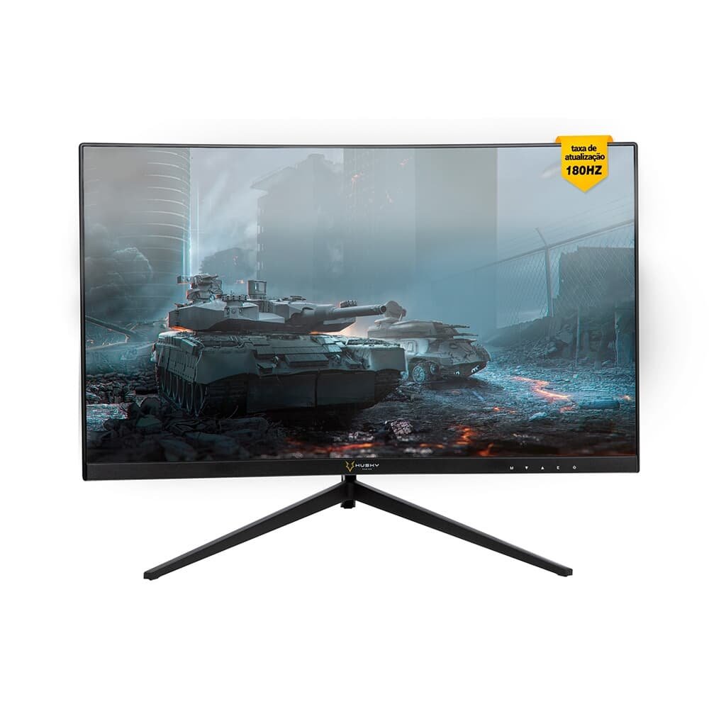 Monitor Gamer Husky Snow 23.6 LED Full HD, Curvo, 180Hz, 1ms, HDMI e DisplayPort, 99% sRGB, Adaptive Sync, Ajuste de Ângulo - HGMT000