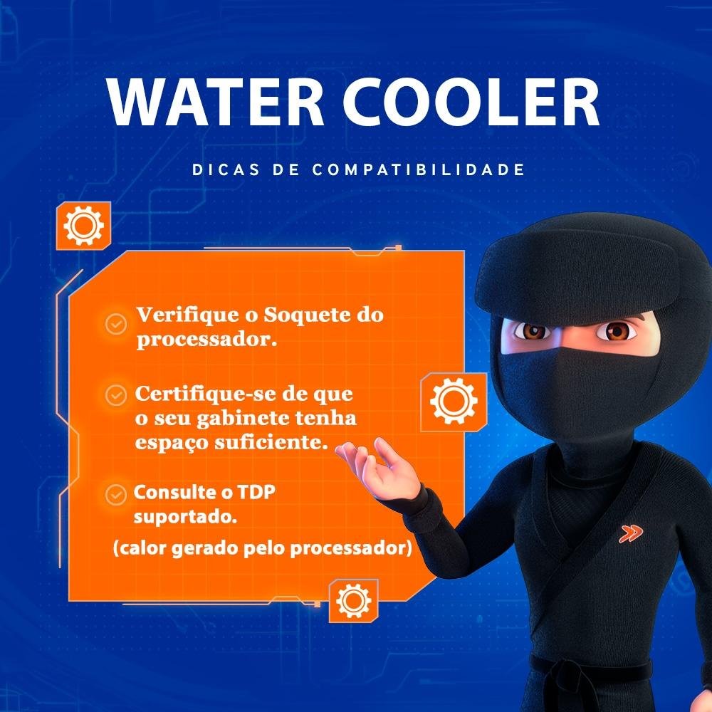 Water Cooler Gigabyte Aorus Liquid Cooler 240, RGB, 240mm (2x 120mm), AMD/Intel, Com Display LCD, Preto - GP-AORUS WATERFORCE X 240