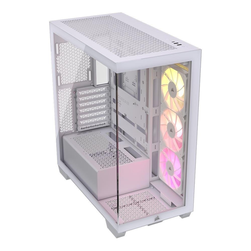 Gabinete Gamer Corsair 3500X ARGB Tempered Glass Mid-Tower, Branco - CC-9011279-WW