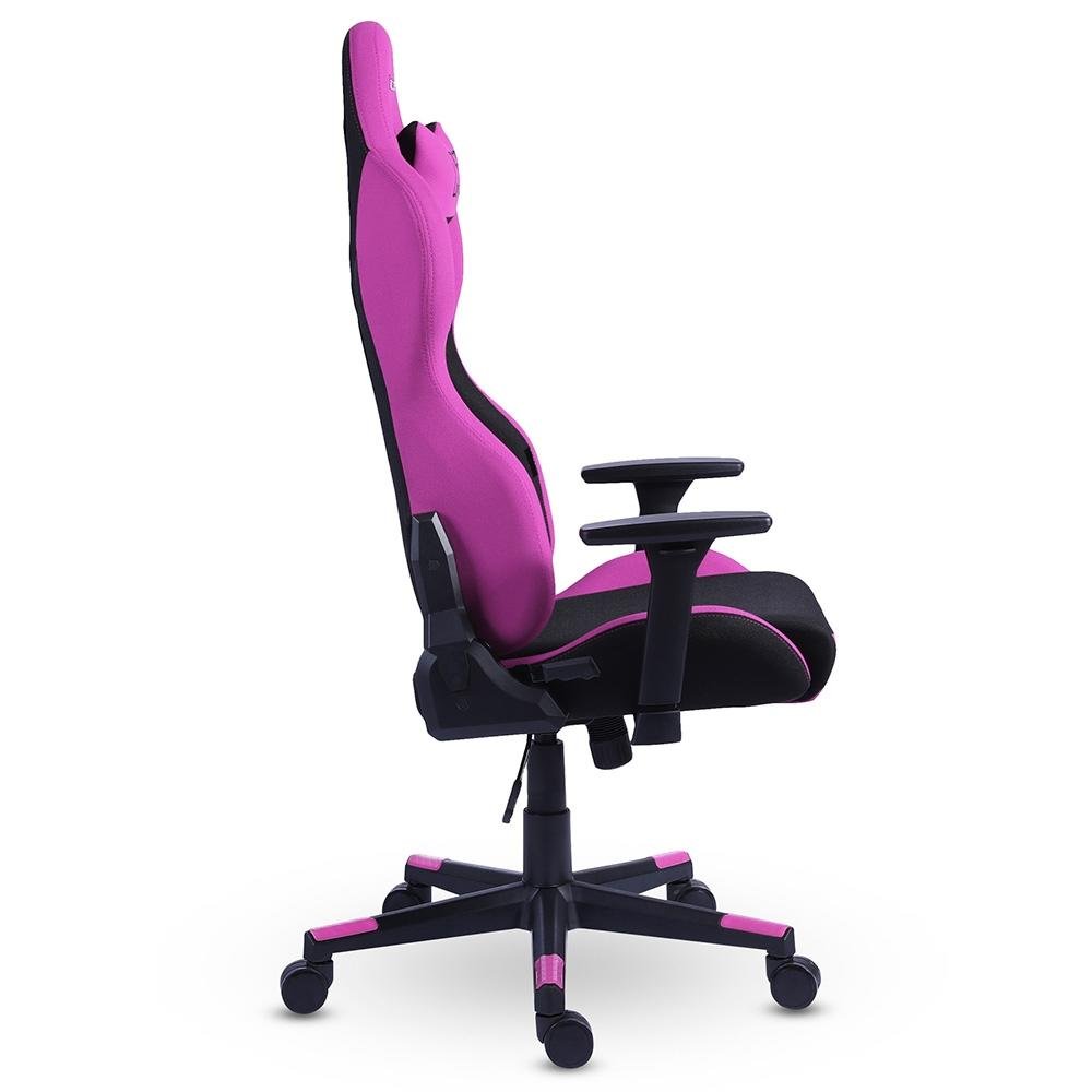 Cadeira Gamer XT Racer Defender NR17, Até 120kg, Com Almofadas, Reclinável, Descanso de Braço 3D, Preto e Rosa - XTR-033