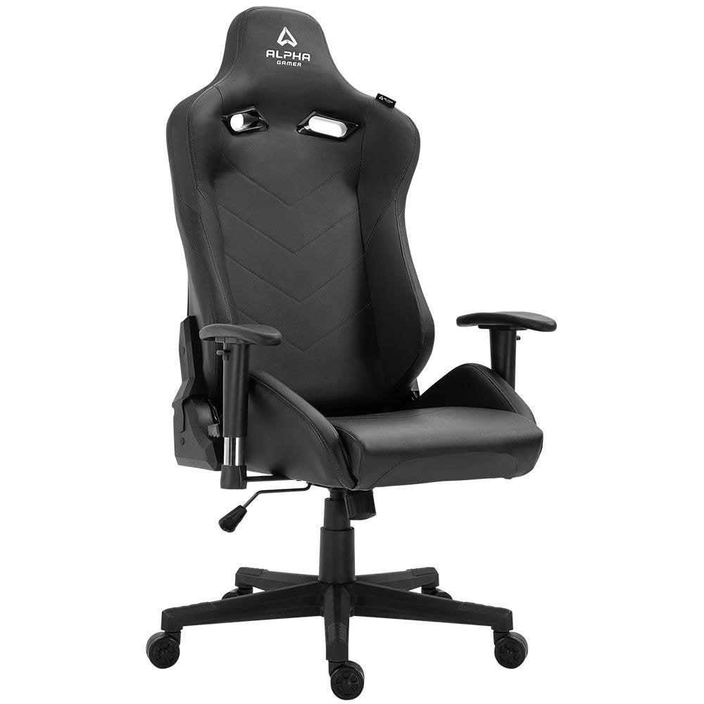 Cadeira Gamer Alpha Gamer Zeta Preto, Reclinável, com Almofadas, Cilindro de Gás Classe 4 - AGZETA-BK