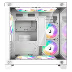 Gabinete Gamer Rise Mode Galaxy Glass M Mini, M-ATX, Lateral e Frontal em Vidro Temperado, Branco - RM-GA-GGMN-FW