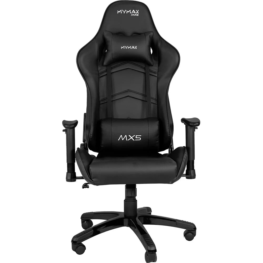 Cadeira Gamer Mymax Mx5, Até 150Kg, Giratória e Ergonômica - Preto