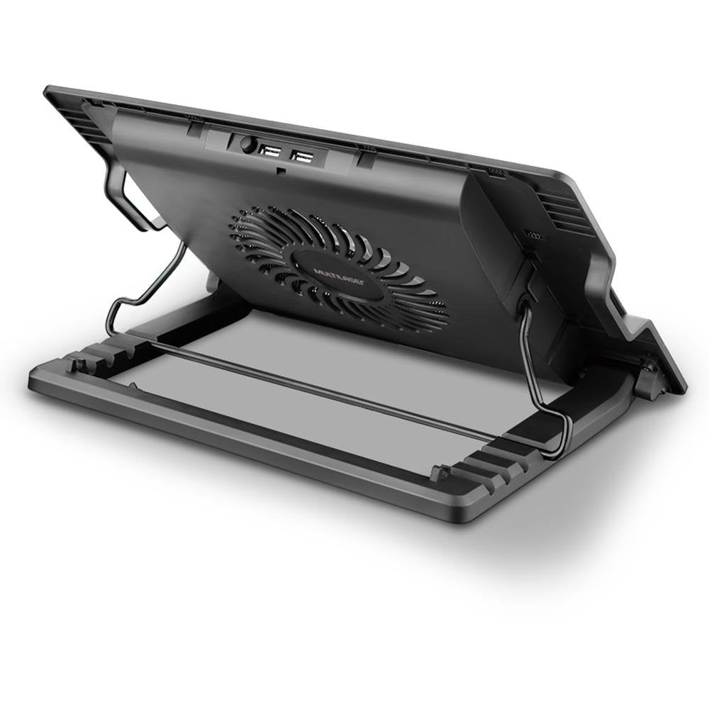 Base com Cooler para Notebook Multi, Até 17", 2x USB, LED, Preto - AC166