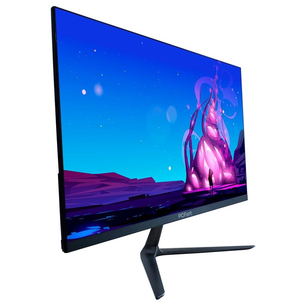 Monitor Gamer Concórdia PCFort 23.8", 165Hz, Full HD, 1ms, DisplayPort e HDMI, FreeSync, Preto e Prata - H238F165