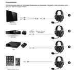 Headset Gamer Havit, Drivers 53mm,  Microfone Plugável, 3.5mm, PC, PS4, XBOX ONE, Preto - HV-H2002D