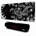 Mouse Pad Gamer Speed Criarte Dragão Chinês Japonês, Desk Pad Profissional Premium, Com Borda Costurada 60x30