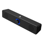 Caixa de Som Gamer Rise Mode Aura Sound S2 Blue, LED Azul, Bluetooth, 3W*2, Preto  - RM-SP-02-BB
