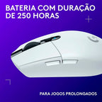 Mouse Gamer Sem Fio Logitech G305 Lightspeed, 12.000 DPI, 6 Botões Programáveis, Branco - 910-005290