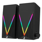 Caixa de Som Gamer Rise Mode Aura Sound S3, RGB Rainbow, 3W*2, Preto - RM-SP-03-RGB
