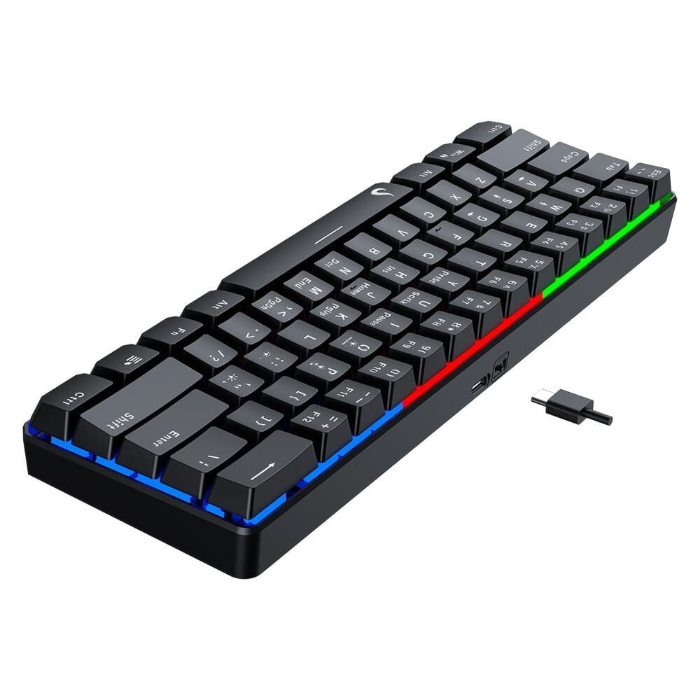 Teclado Semi Mecânico Gamer Rise Mode G2 Mini, RGB, USB-C, Layout 60%, Preto - RM-TG-02-B