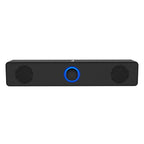 Caixa de Som Gamer Rise Mode Aura Sound S2 Blue, LED Azul, Bluetooth, 3W*2, Preto  - RM-SP-02-BB