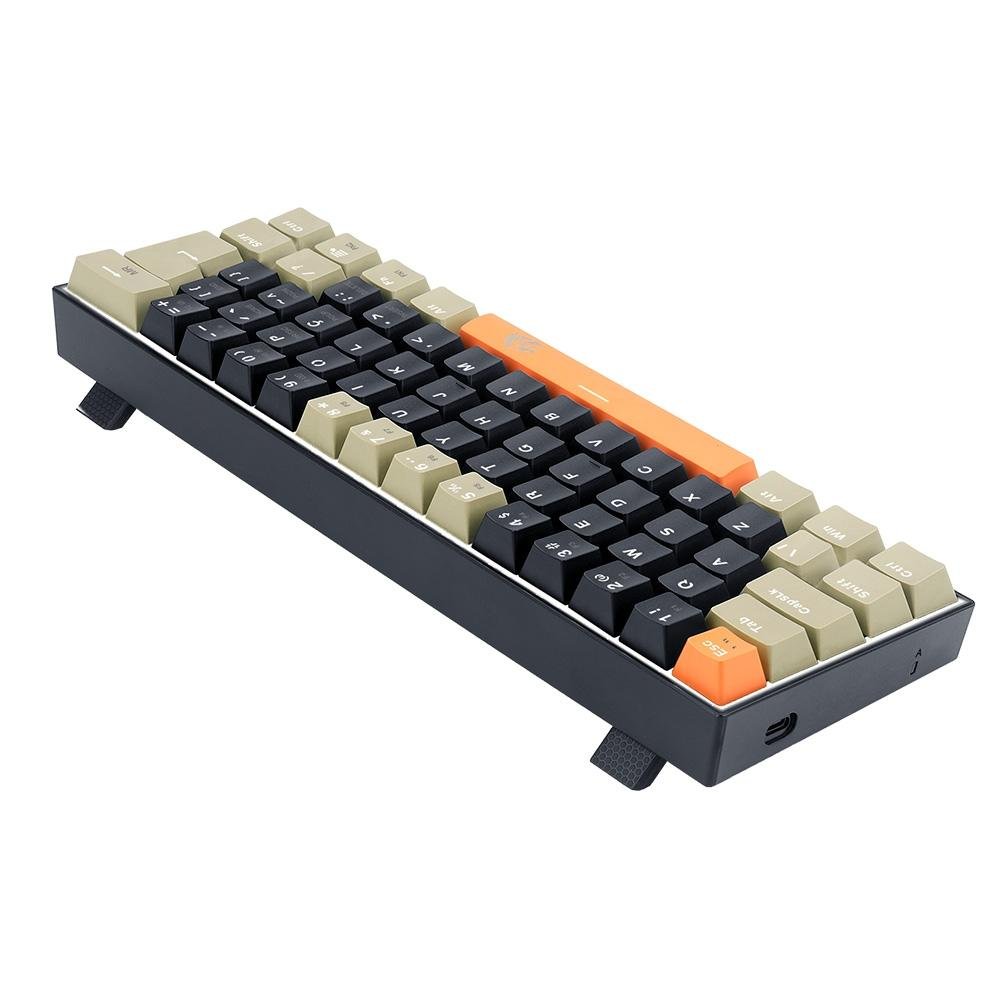 Teclado Gamer Redragon Lakshmi, Switch Brown,  Layout 60%, ABNT2, Preto - K606-OG&BK&GY (PT-BROWN)