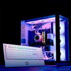 Teclado Mecânico Gamer Husky Anchorage Full Size, RGB, Switch Gateron EF Red, ABNT2, Branco - HTG200BRVR