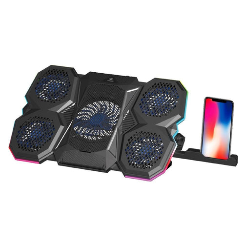 Base Gamer para Notebook C3Tech, RGB, Até 17.3, 5x Fan, Preto - NBC-300BK