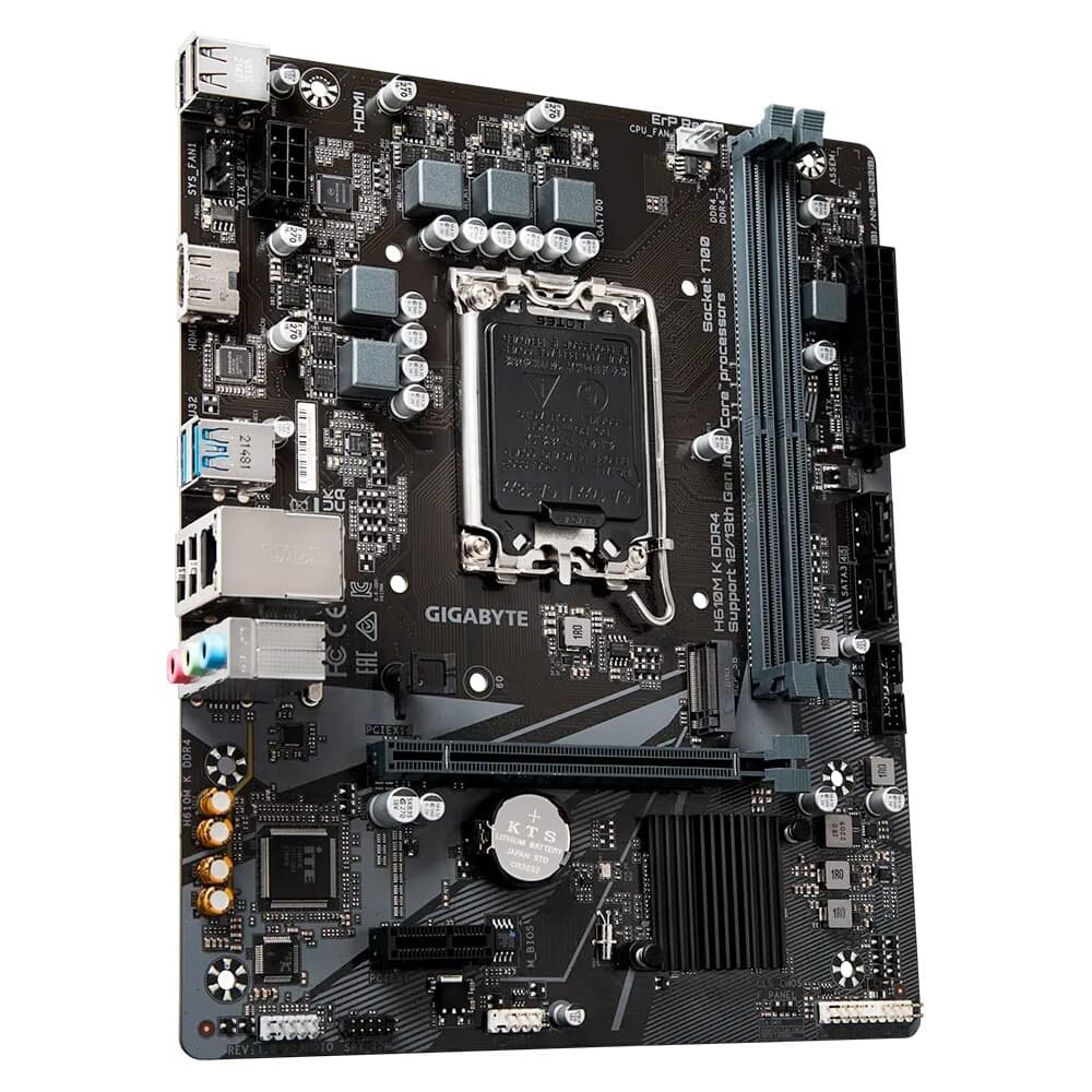 Placa Mãe Gigabyte H610M K DDR4, Intel LGA 1700, Micro ATX, DDR4, HDMI, M.2 - 9MH610MK-00-20