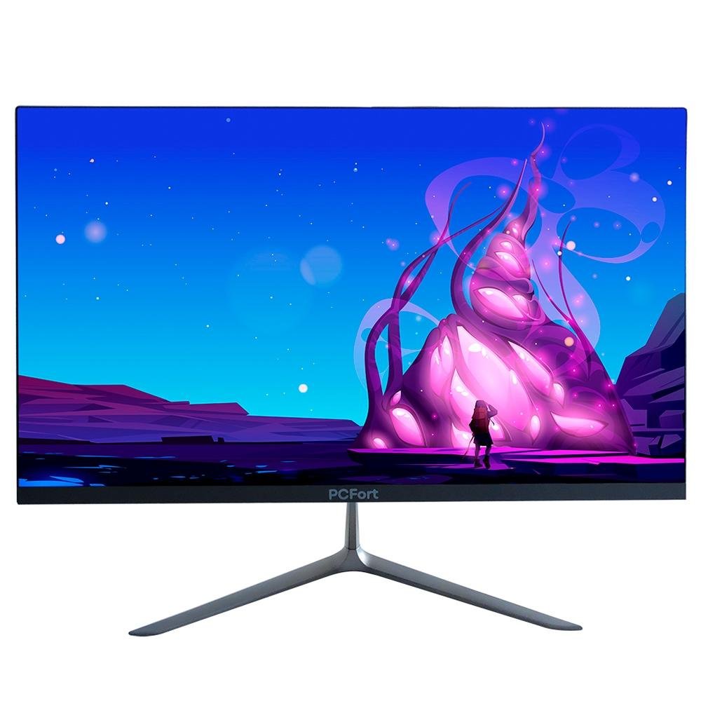 Monitor Gamer Concórdia PCFort 23.8", 165Hz, Full HD, 1ms, DisplayPort e HDMI, FreeSync, Preto e Prata - H238F165