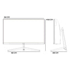 Monitor Gamer Husky Snow 23.6 LED Full HD, Curvo, 180Hz, 1ms, HDMI e DisplayPort, 99% sRGB, Adaptive Sync, Ajuste de Ângulo - HGMT000