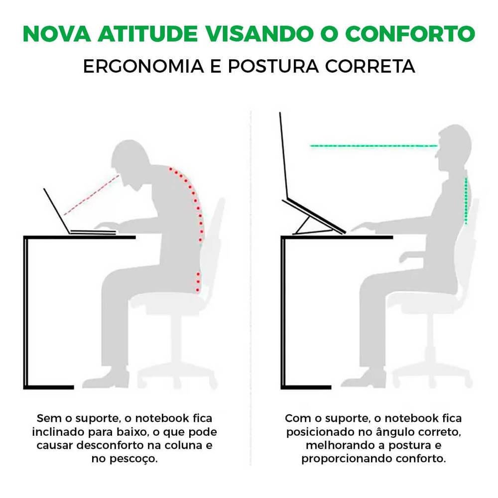 Base Suporte Ergonômico P/ Notebook,netbook, Tablet Dobrável