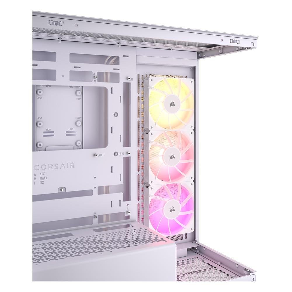 Gabinete Gamer Corsair 3500X ARGB Tempered Glass Mid-Tower, Branco - CC-9011279-WW