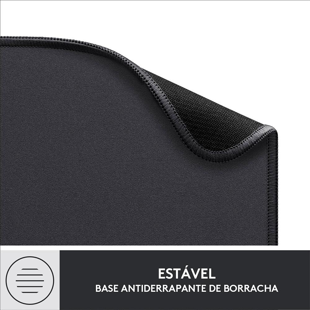 Mousepad Studio Series Logitech Portátil, 230x200mm, Antiderrapante, Resistente a Derramamentos, Grafite - 956-000035