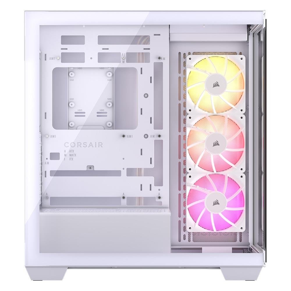 Gabinete Gamer Corsair 3500X ARGB Tempered Glass Mid-Tower, Branco - CC-9011279-WW