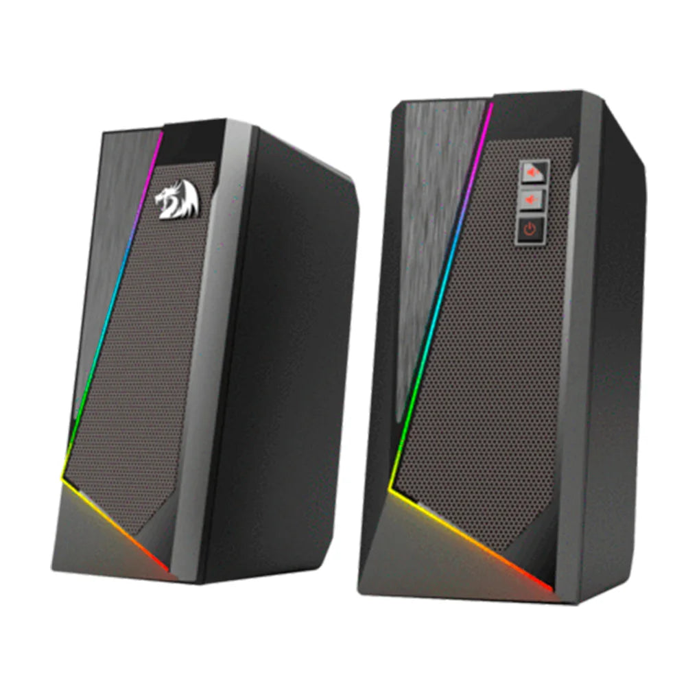 Caixa de Som Gamer Redragon Anvil RGB Stereo 2.0 5W USB + P2 LED RGB - GS520