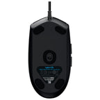 Mouse Gamer Logitech G203 LIGHTSYNC RGB, Efeito de Ondas de Cores, 6 Botões Programáveis e Até 8.000 DPI, Preto - 910-005793