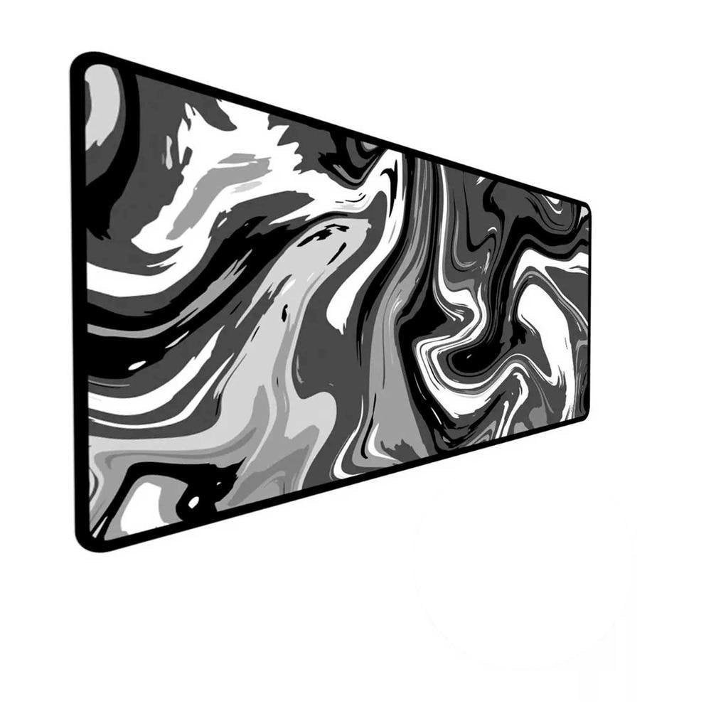 Mouse Pad Gamer Criarte, Speed Extra Grande, Abstract Premium, Preto E Branco - 70x30 Cm