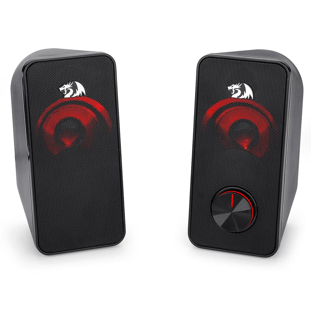 Caixa de Som Redragon Stentor GS500 2X3W 3.5MM Preto e Led Vermelho