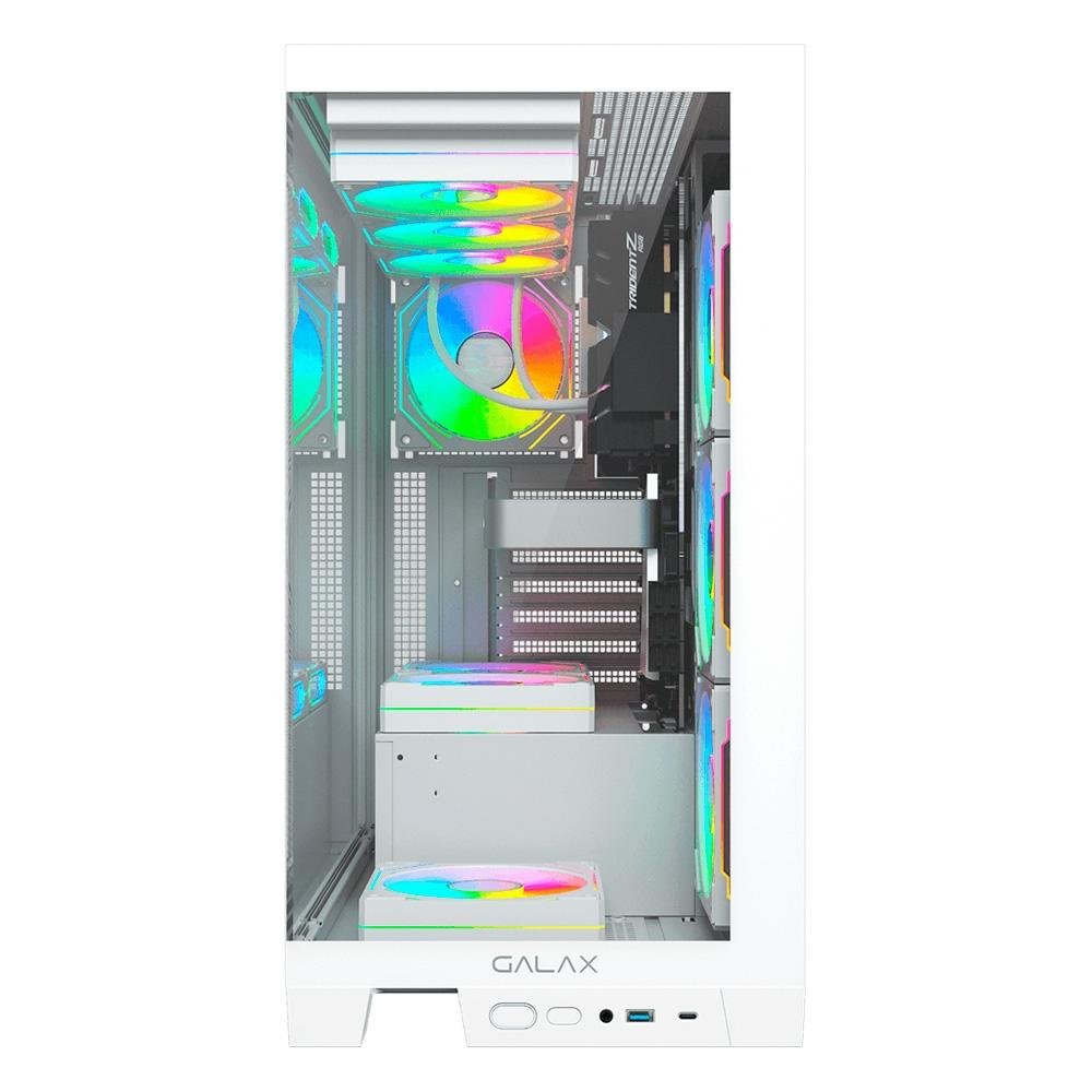 Gabinete Galax Alpha White, Mid Tower, ATX, Frontal de Vidro, Branco - GLX-ALPHAW-2070