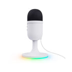 Microfone Gamer de Mesa Trust Yunix GXT 234W, RGB, Compatível com PC, USB, Branco - 25374