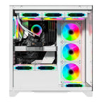 Gabinete Galax Alpha White, Mid Tower, ATX, Frontal de Vidro, Branco - GLX-ALPHAW-2070