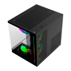 Gabinete Gamer C3Tech Gaming Aquarius MT-G810BK, Mini Tower, Micro ATX, Lateral em Vidro Temperado, Preto - MT-G810BK
