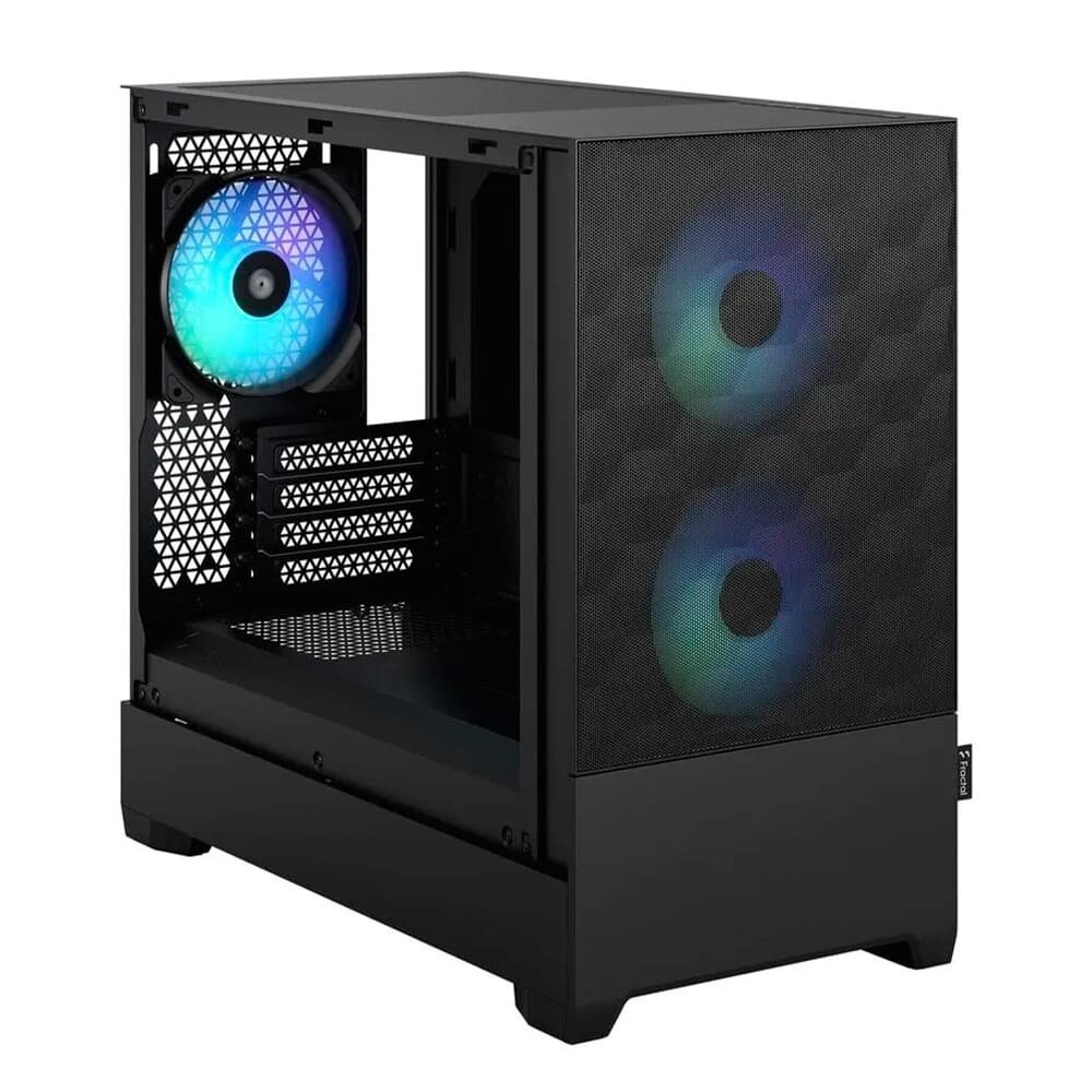 Gabinete Gamer Fractal Design Pop Mini Air RGB, mATX, Mid Tower, Lateral em Vidro. Preto - FD-C-POR1M-06