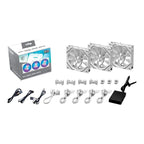 Kit Com 3 Ventoinhas MSI MPG EZ120 ARGB 120mm, Magnetico, Branco - MPG EZ120 ARGB WHITE-3W