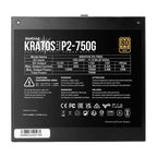 Fonte Gamdias Kratos P2 750, 750W, ARGB, 80 Plus Gold, Sem Cabo, Preto - KRATOS P2-750G L.A
