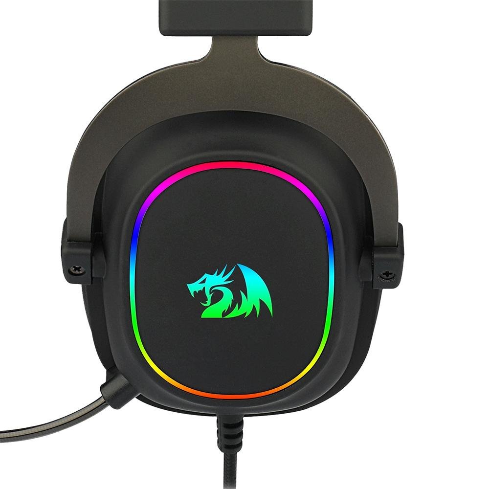 Headset Gamer Redragon Zeus X, Chroma Mk.II, RGB, Som Surround 7.1, Drivers 53mm, USB, Preto e Vermelho - H510-RGB