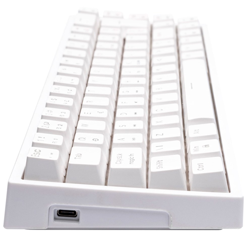 Teclado Mecânico Gamer Husky HailStorm, 65%, RGB, Switch Gateron Red, ABNT2, Branco - HTG002BRVR