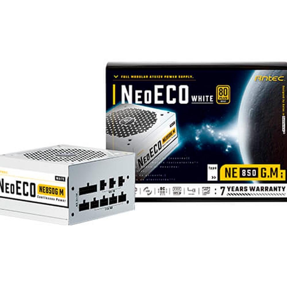 Fonte Antec Neoeco Ne850g M White, 850w, 80 Plus, Gold, Branco - NE850G M WHITE