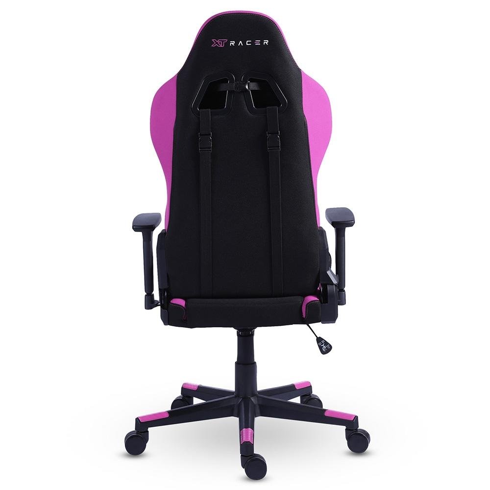 Cadeira Gamer XT Racer Defender NR17, Até 120kg, Com Almofadas, Reclinável, Descanso de Braço 3D, Preto e Rosa - XTR-033