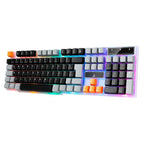 Teclado Semi-Mecânico Gamer Rise Mode G1, Rainbow, USB, Preto e Cinza - RM-TG-01-BG