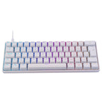Teclado Mecânico Gamer Husky Blizzard, 60%, RGB, Switch Gateron Red, ABNT2, Branco -  HTG001BRVR