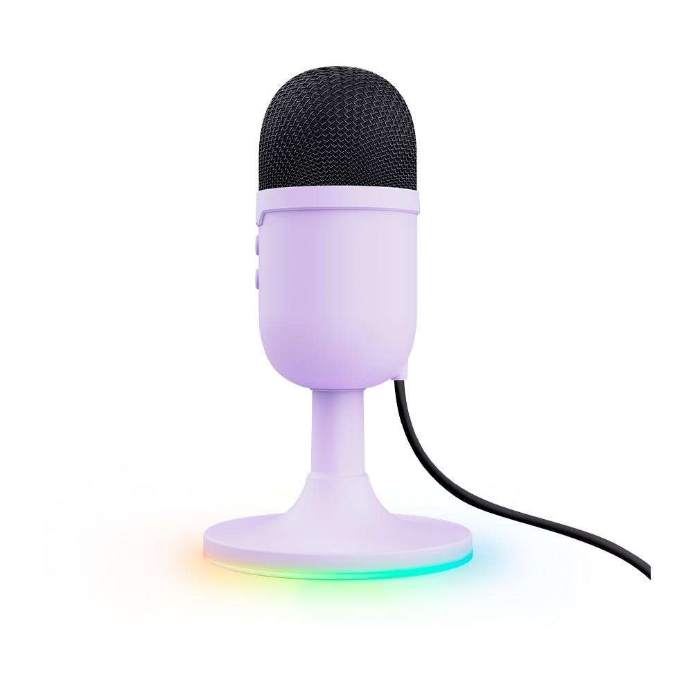 Microfone Gamer de Mesa Trust Yunix GXT 234P, RGB, Compatível com PC, USB, Roxo - 25375