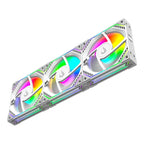 Kit Com 3 Ventoinhas Rise Mode Magneto, 120mm, ARGB, Branco - RM-MA-02-ARGB