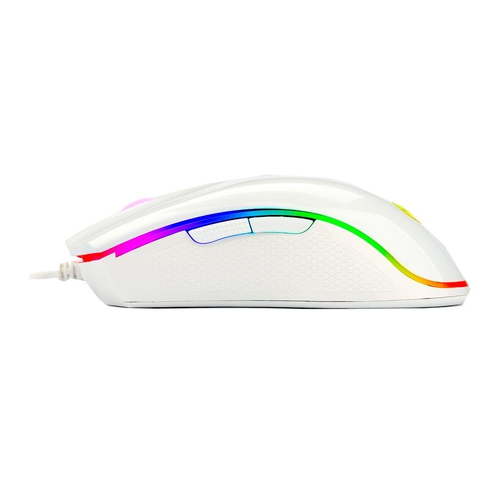 Mouse Gamer Redragon Cobra, Chroma RGB, 10000DPI, 7 Botões, Lunar White - M711W