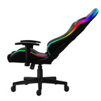 Cadeira Gamer Fox Office Fox Racer, RGB e Iluminação LED, até 130kgs, com almofadas, Reclinável - Preta
