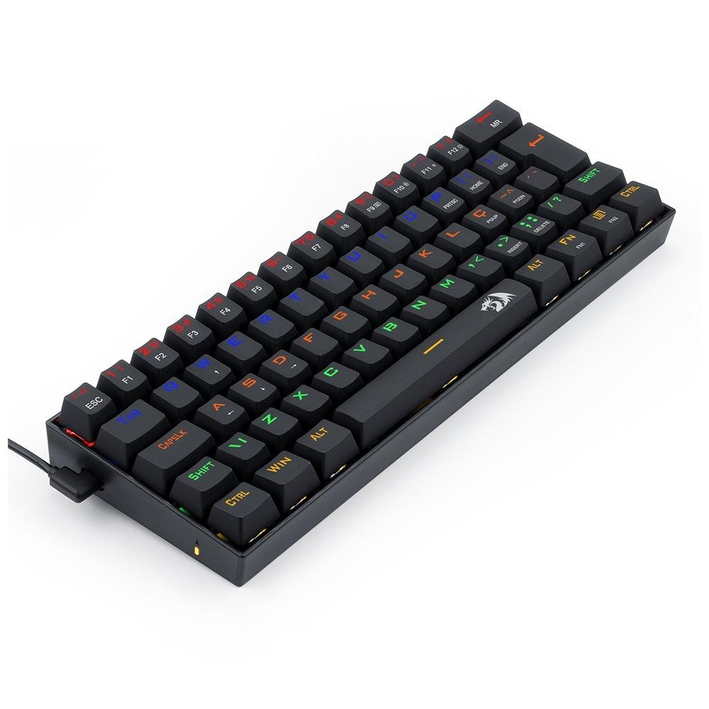 Teclado Mecânico Gamer Redragon Lakshmi, Rainbow Brown, Switch, ABNT2, Preto - K606R (PT-BROWN)